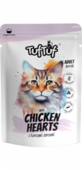 TUF TUF with chicken hearts - mokré krmivo pro kočky - 300g