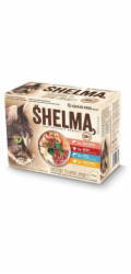 SHELMA with salmon, cod, chicken and beef in sauce - mokré krmivo pro kočky - 12x85g