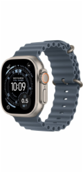 Apple Hodinky Ultra 3 GPS + Cellular 49mm, přírodní titanové pouzdro, tmavě modrý oceánský řemínek