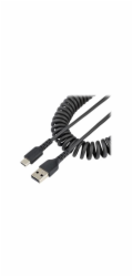 StarTech 20in (50cm) USB A to C Charging Cable, Coiled Heavy Duty Fast Charge & Sync USB-C Cable, High Quality USB 2.0 A to Type-C, Rugged Aramid Fiber, TPE, 3A, S20, iPad, Pixel - Durable Male to Mal