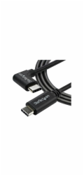 StarTech Right Angle USB-C Cable - 1m / 3 ft - Reversible - M/M - USB Type C Cable - USB-C Charge Cable - USB C to USB C Cable (USB2CC1MR) - USB kabel - USB-C (M) rovné do USB-C (M) pravoúhlý - USB 2.