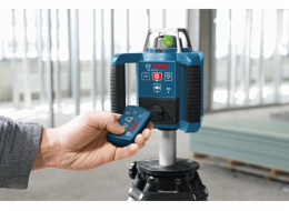 Bosch Powertools Rotationslaser GRL 300 HVG Professional, mit Halterung (blau/schwarz, grüne Laserlinie, mit Laser-Empfänger LR 1, im Koffer)