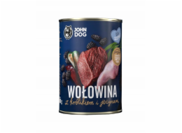 JOHN DOG Berry Puppy Beef and rabbit with blackberries - Mokré krmivo pro psy - 6 x 400 g