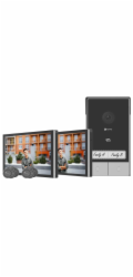 Chytrý zvonek Ezviz HP7 2-Family Kit domácí interkom, Wi-Fi,2x 7" dotykový monitor, 1x interkom, IP65, černo-stířbrný
