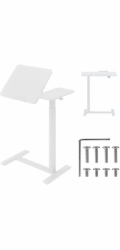 Mobilní stojan na psací stůl/notebook Maclean, bílý, výškově nastavitelný 76-109 cm, max. 30 kg , MC-120 W