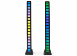 NEDIS LED herní světlo/ napájení z baterie/ pro notebook/ stolní provedení/ RGB/ USB-A/ černé