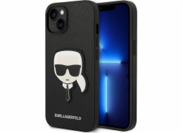 Karl Lagerfeld Pouzdro Karl Lagerfeld Saffiano Karl Head Patch – iPhone 14 Plus (černé)
