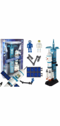 LeanToys Vesmírná mise Hračka Raketa Astronauti Odpalovací zařízení 15 dílků