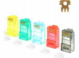 NetRack RJ45 UTP zástrčka kat. 6, lanko, Netrack, barevný mix (100 ks)