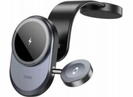 Hoco Indukční držák do auta HOCO 2 v 1 pro Apple Watch 15W HW28, černý a šedý