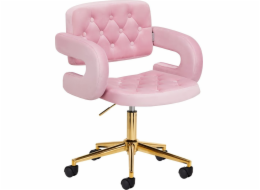 Activeshop Otočné křeslo 4Rico QS-OF213G sametově růžové