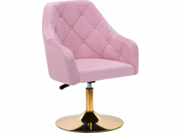 Activeshop Otočné křeslo 4Rico QS-BL14G sametově růžové