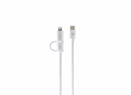 ER POWER Dual Cable USB-C C/L Mfi 200cm white