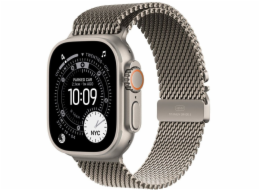 Apple Hodinky Ultra 3 GPS + Cellular, pouzdro z přírodního titanu 49 mm, náramek z přírodního titanu Milanese – velikost S