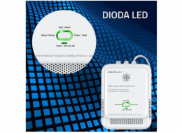 Qoltec Czujnik wycieku gazu i tlenku węgla | alarm 85dB | LED