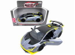 Kovový model - 1:24 Lamborghini Huracán STO Stříbrně šedá