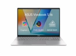 ASUS NTB Vivobook S16 (S3607QA-OLED064W), X X1 26 100, 16" 1920x1200, 32GB, 1TB SSD, Adreno, W11 Home, Cool Silver