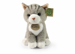 Rappa Plyšová kočka sedící šedá 23 cm SOFT COLLECTION, ECO-FRIENDLY