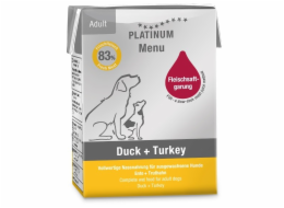PLATINUM Menu Adult Duck+Turkey - vlhké krmivo pro psy - 185g