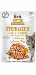 BRIT Care Cat Sterilized Salmon&Tuna Pouch - mokré krmivo pro kočky - 85 g