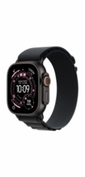 Apple Watch Ultra 3 GPS + Cellular 49mm Black Titanium Case with Black Alpine Loop - Large