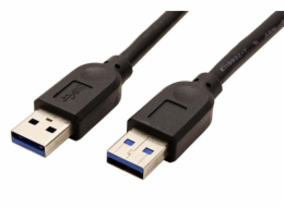 Kabel Roline USB 3.0 A(M) - A(M) 5Gbps, 3m, propojovací, černý