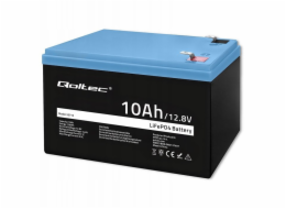 Qoltec Lithium-železitý fosfátový akumulátor LiFePO4 | 12,8 V | 10 Ah | 128 Wh | BMS