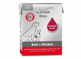 PLATINUM Menu Adult Beef+Chicken - vlhké krmivo pro psy - 375g