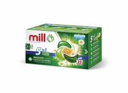 MILL PRO Kapsle 5k na praní + změkčující perličky UNIVERSAL 25 ks (hromadné balení 8 ks)