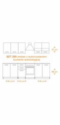 Topeshop KUCHNIA SET 200 BIEL sestava nábytku do kuchyně/jídelny