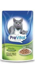 PREVITAL Cat Food Sterile Drůbež v omáčce - mokré krmivo pro kočky - kapsička 100 g