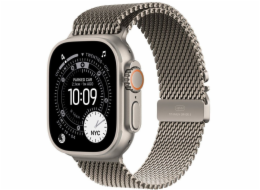 Apple Hodinky Ultra 3 GPS + Cellular, pouzdro z přírodního titanu 49 mm, náramek z přírodního titanu Milanese – velikost L