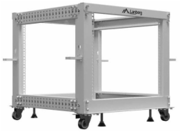Lanberg Otevřený rack 19" 9U 600X600-1100 nastavitelný šedý