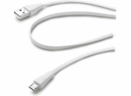 Cellular Line Kabel USB-A pro mobilní telefony - 1,1 m bílý (CUSBDATACMICROUSBW)