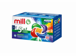 MILL PRO Kapsle 5k na praní + změkčující perličky COLOR 25 ks (hromadné balení 8 ks)
