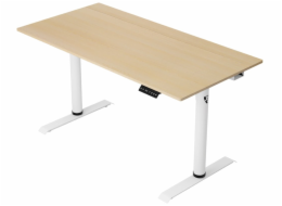 AROZZI herní stůl ARENA NORDICO Light Birch/ motorizovaný/ barva deska bříza, nohy bílé/ šíře 140cm/ výška 71-115 cm