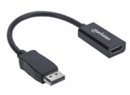 MANHATTAN Adaptér, DisplayPort, DP-Male/HDMI-Female, černý