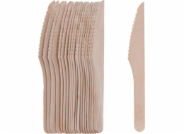 Vilde Dřevěné nože jednorázové příbory, ekologické, piknikové, přírodní, 20 kusů