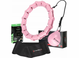 HMS HULA HOP SADA HHW11 SVĚTLE RŮŽOVÁ S TRUBIČKOU A ZÁVAŽÍM + PÁSEK BR163 ČERNÁ PRO VELKÉ VELIKOSTI HMS