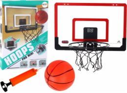 LeanToys Basketbalová deska koš, elektronické počítadlo bodů, zvuky