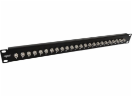 Alantec Patch panel s F-type zásuvkami, vybavený, 1U, 24 portů, 19 RGTec (PK001-RG)