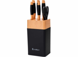 Elitehoff Sada kuchyňských nožů ve stojanu s ořezávátkem E-6266