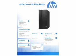 HP Pro Tower 290 G9 Intel® Core™ i5 i5-14400 8 GB DDR4-SDRAM 512 GB SSD Windows 11 Pro PC Černá