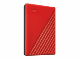 BAZAR - WD My Passport Portable 2TB, Externí HDD, USB 3.0, červená (Bez příšlušenství)