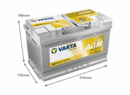 VARTA Startovací baterie SILVER dynamic AGM VT A6 80AH/800A