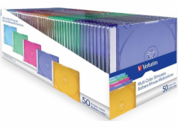 Verbatim Prázdný tenký pouzdro na šperky Verbatim, balení 50 kusů, vícebarevné