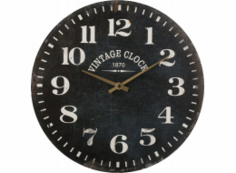 Atmosphera Dřevěné nástěnné hodiny nástěnné hodiny s průhlednými číslicemi, černé, O 38 cm