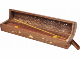 Homea Dřevěný držák na vonné tyčinky ve tvaru krabičky