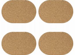 Zeller Korkové prostírání - sada 4 kusů, ZELLER