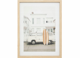 Atmosphera Zarámovaný plakát s retro autem VIVIEN, 30 x 40 cm